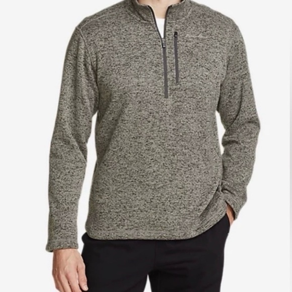 Eddie Bauer Other - Eddie Bauer Men’s Convector Heathered Gray Half-Zip Fleece Sweater Size Large